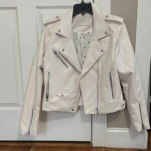 Blank NYC white faux Leather Jacket